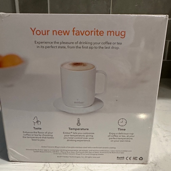 Ember White Temperature Control Ceramic Mug - Picture 4 of 4